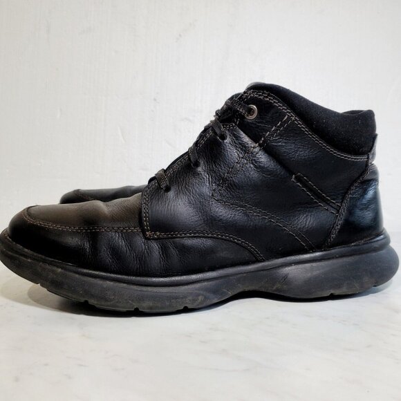 Clarks Derby Leather Ankle Boots Men\'s 12 US Black Tumbled Shoes main image 9